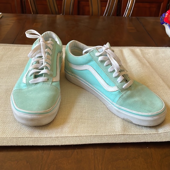 Vans Old Skool Aruba blue tiff white sneakers shoes women’s sz 8 men’s sz 6.5 - Picture 3 of 12